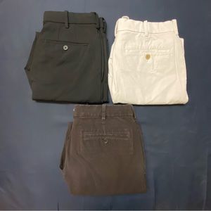 UNIQLO ANKLE LENGTH PANTS DARK BROWN, CREAM / OFF WHITE, AND BLACK SIZE SMALL